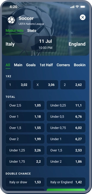 20bet app vista