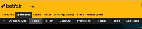 La oferta deportiva de betfair